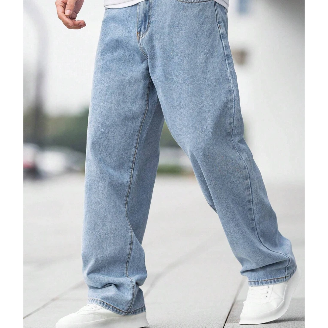 Men Regular Low Rise Light Blue Jeans